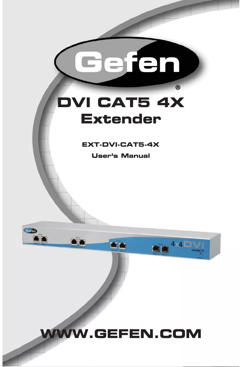 Page 1 de la notice Manuel utilisateur Gefen EXT-DVI-CAT5-4X