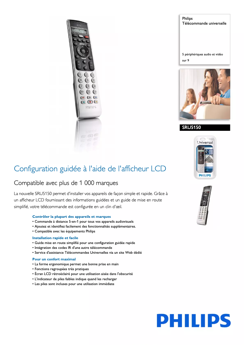 Page n°1 - Fiche technique Philips SRU 5150