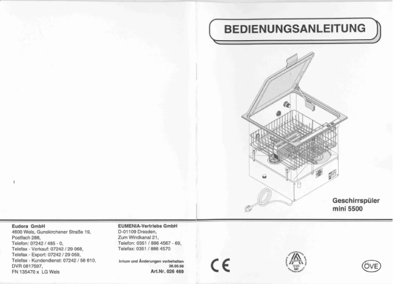 Page n°1 - Manuel utilisateur Eudora Mini 5500