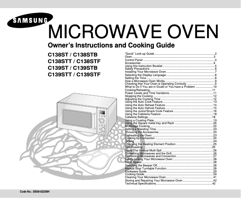 Page 1 de la notice Manuel utilisateur Samsung C139ST