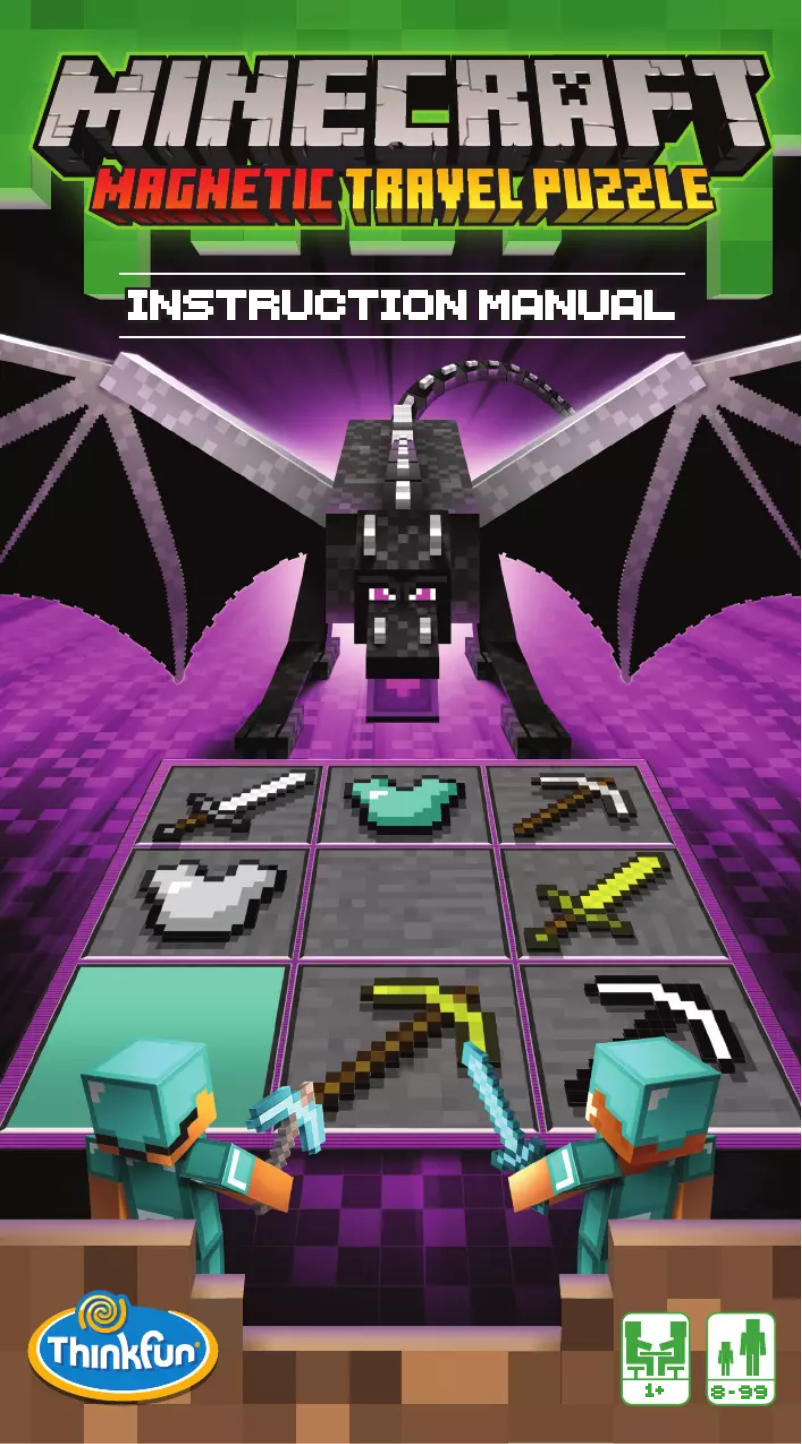 Image de la première page du manuel de l'appareil Minecraft Magnetic Travel Puzzle