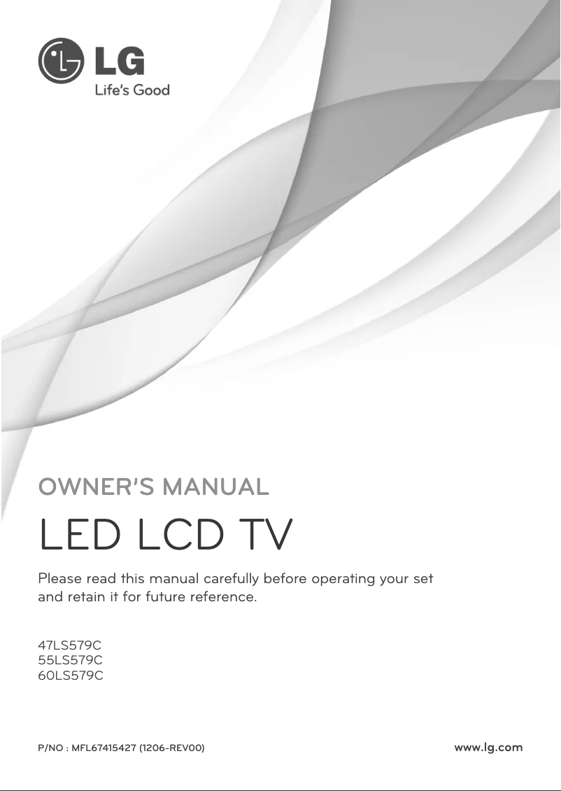 Page n°1 - Manuel utilisateur LG 47LS579C