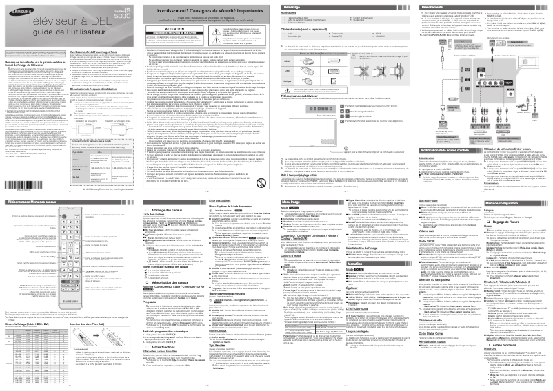 Page n°1 - Manuel utilisateur Samsung UN48J5000AF