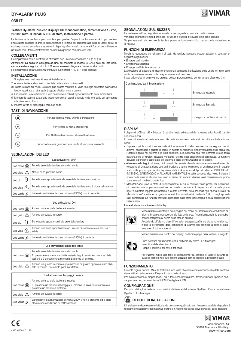 Página 1 del manual Instrucciones / montaje Vimar 03817