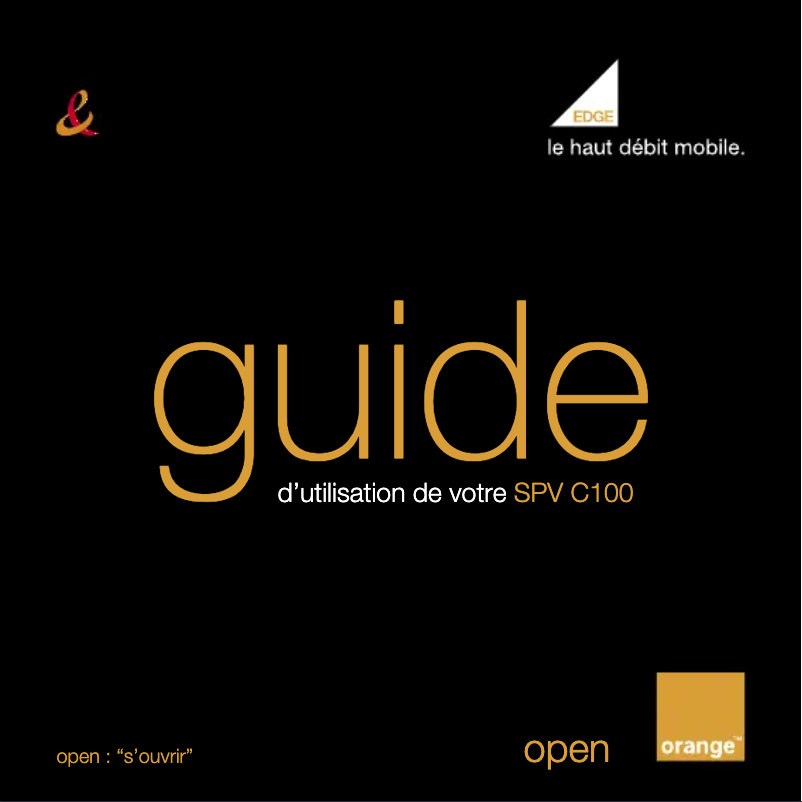 Page 1 de la notice Manuel utilisateur Orange SPV C100