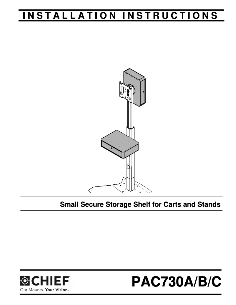 Page n°1 - Manuel utilisateur Chief PAC730A