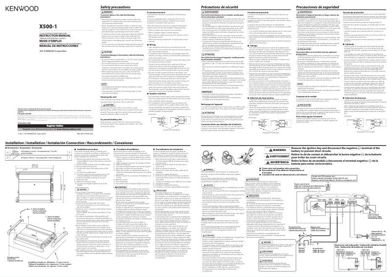 Página 1 del manual Manual de usuario Kenwood eXcelon X500-1