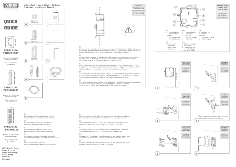 Page n°1 - Manuel utilisateur Abus TVHS20110S