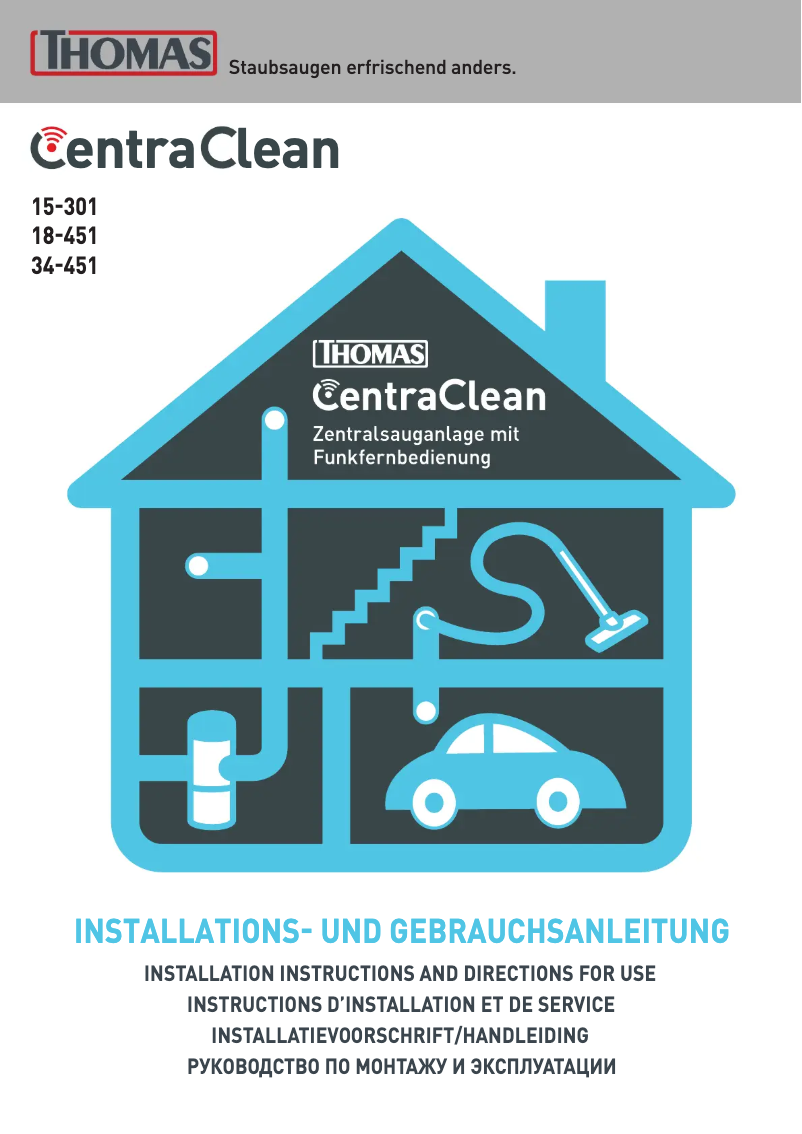 Page n°1 - Manuel utilisateur Thomas CentraClean 15-301