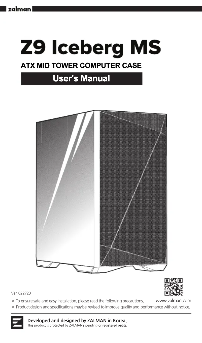 Image de la première page du manuel de l'appareil Z9 Iceberg MS