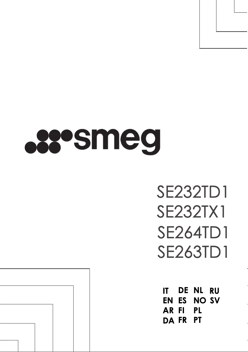 Page 1 de la notice Brochure Smeg SE232TX1