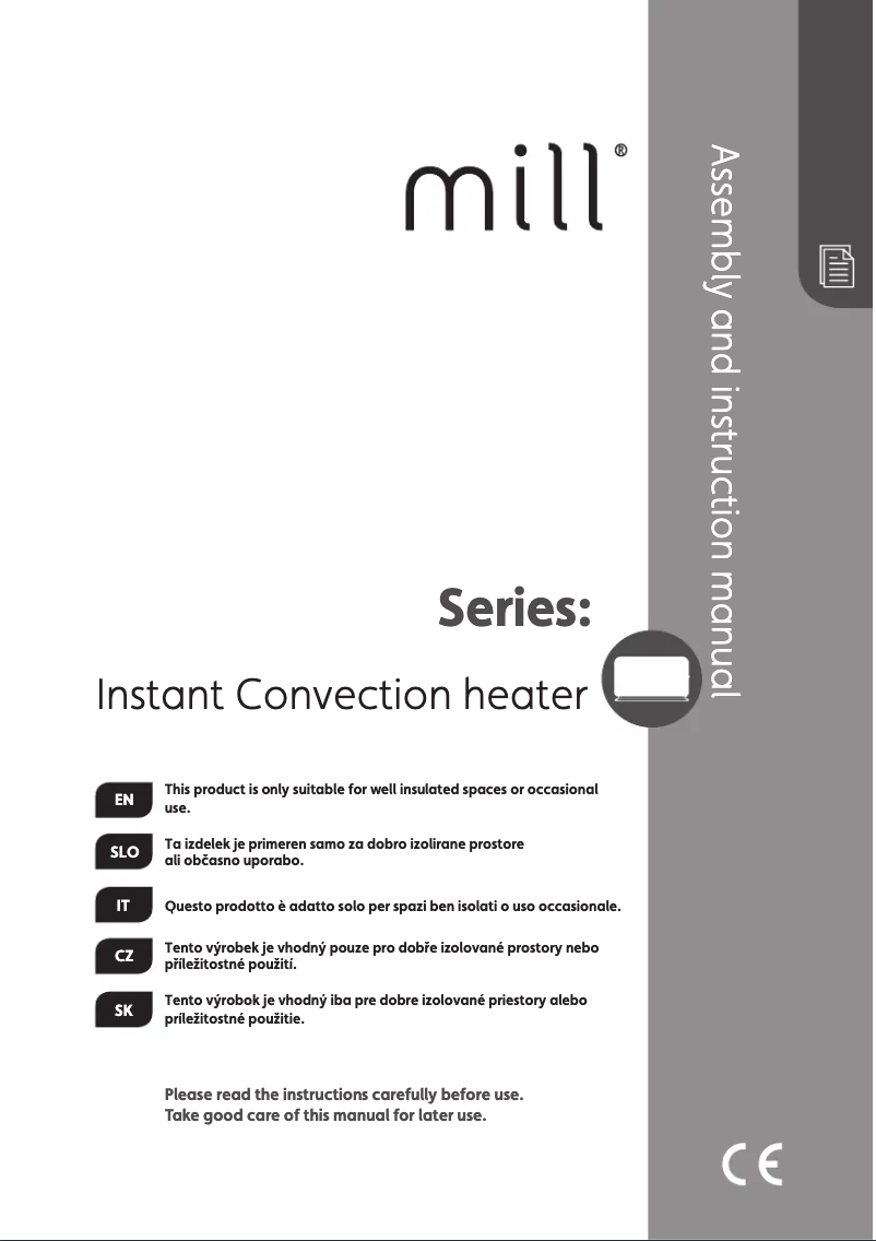 Page 1 de la notice Manuel utilisateur Mill CO2200MECMAX