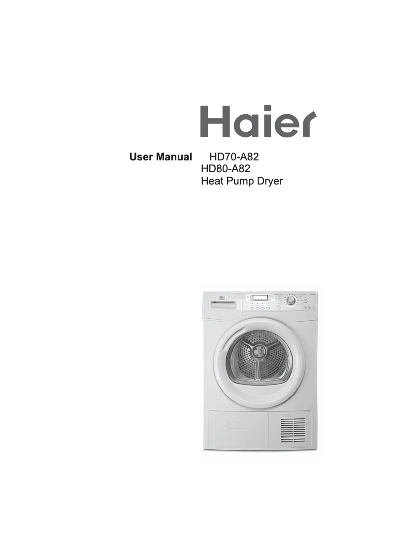 Page n°1 - Manuel utilisateur Haier HW60-1482-F