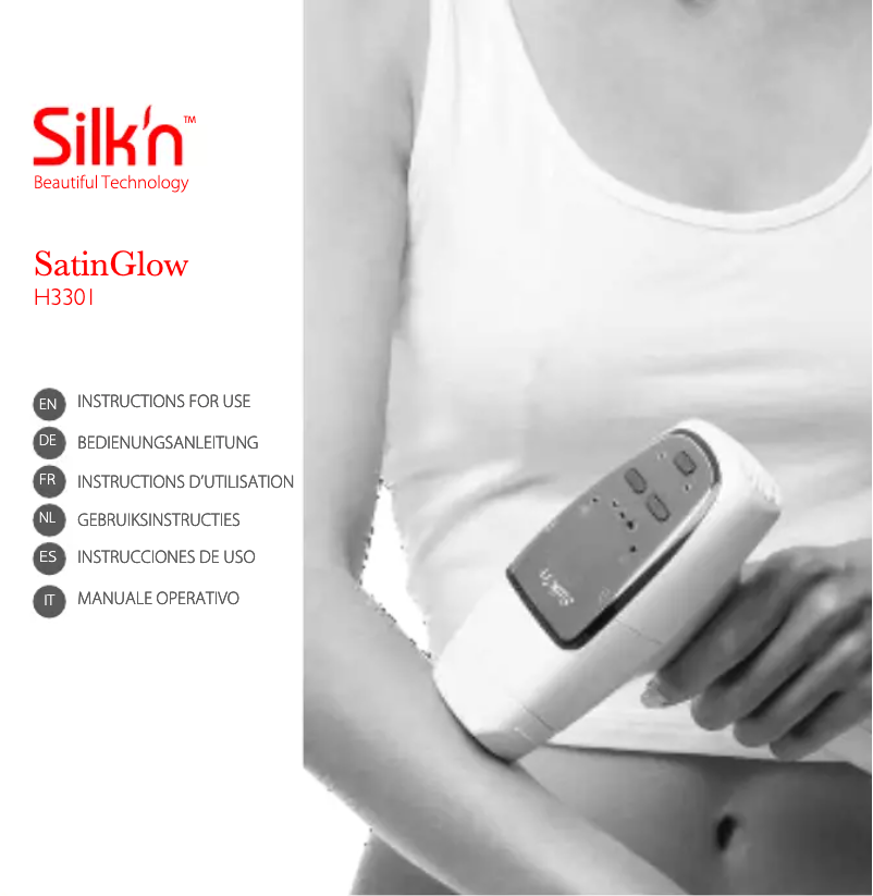 Page 1 of the manual User Manual Silk'n SatinGlow H3301