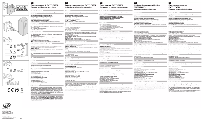 Page 1 de la notice Manuel utilisateur REV EMT717ACTL