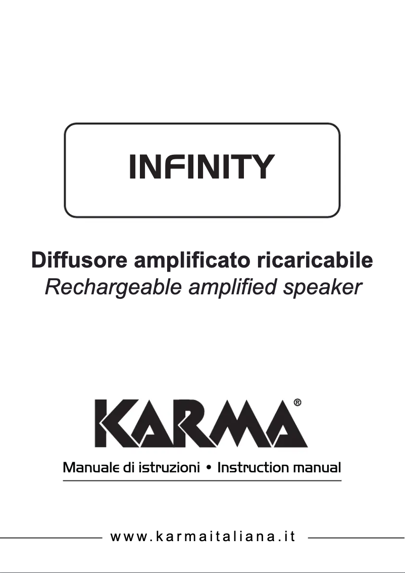 Page 1 de la notice Manuel utilisateur Karma Infinity