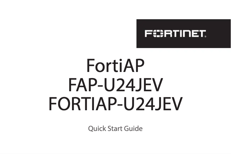 Page n°1 - Manuel utilisateur Fortinet FortiAP U24JEV