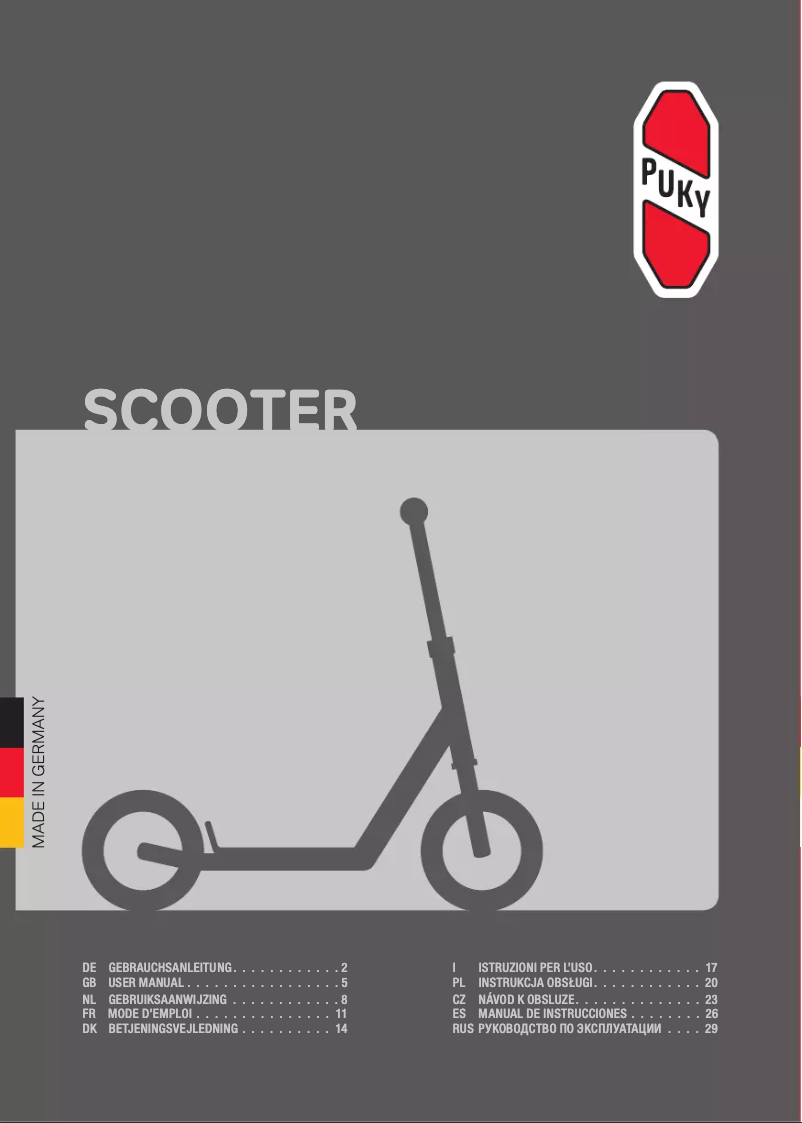 Página 1 del manual Manual de usuario Puky Joker