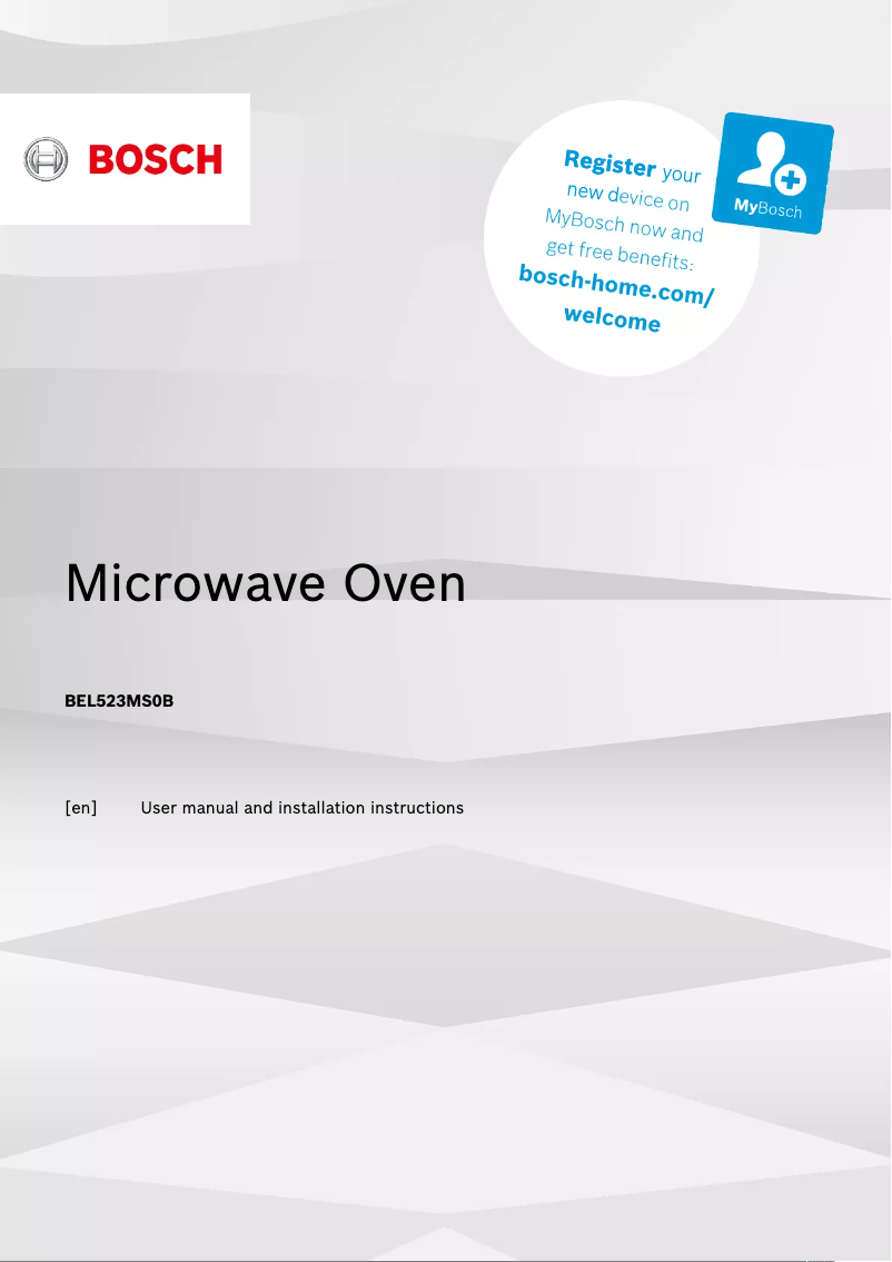 Page 1 of the manual User Manual Bosch Serie 4 BEL523MS0B