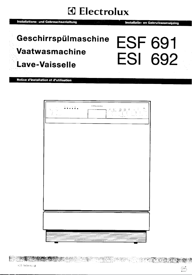 Page n°1 - Manuel utilisateur Electrolux ESF691