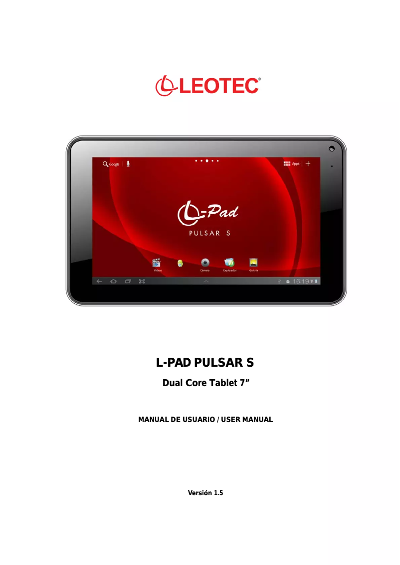 Image de la première page du manuel de l'appareil L-Pad Pulsar S LETAB707