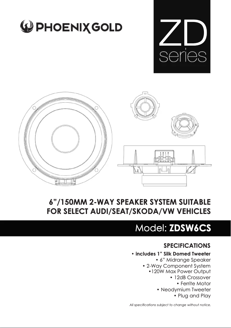 Página 1 del manual Manual de usuario Phoenix Gold ZDSW6CS