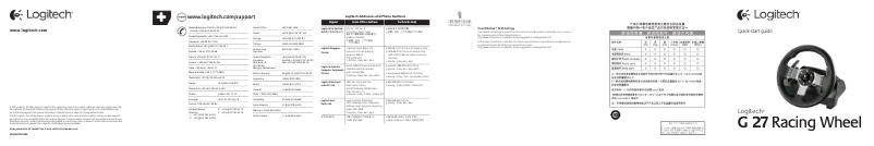 Image de la première page du manuel de l'appareil G27 Racing Wheel