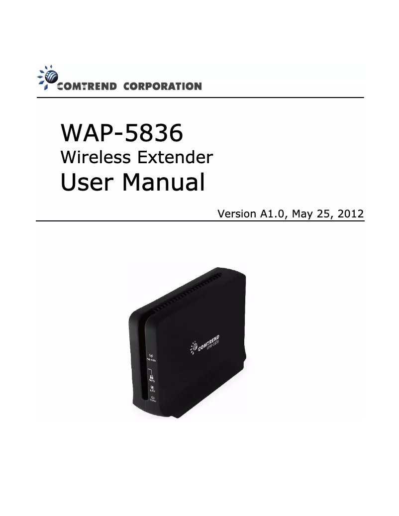 Page 1 de la notice Manuel utilisateur Comtrend WAP-5836