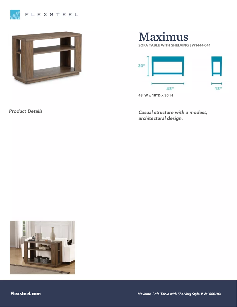 Page 1 de la notice Manuel utilisateur Flexsteel Maximus W1444-041