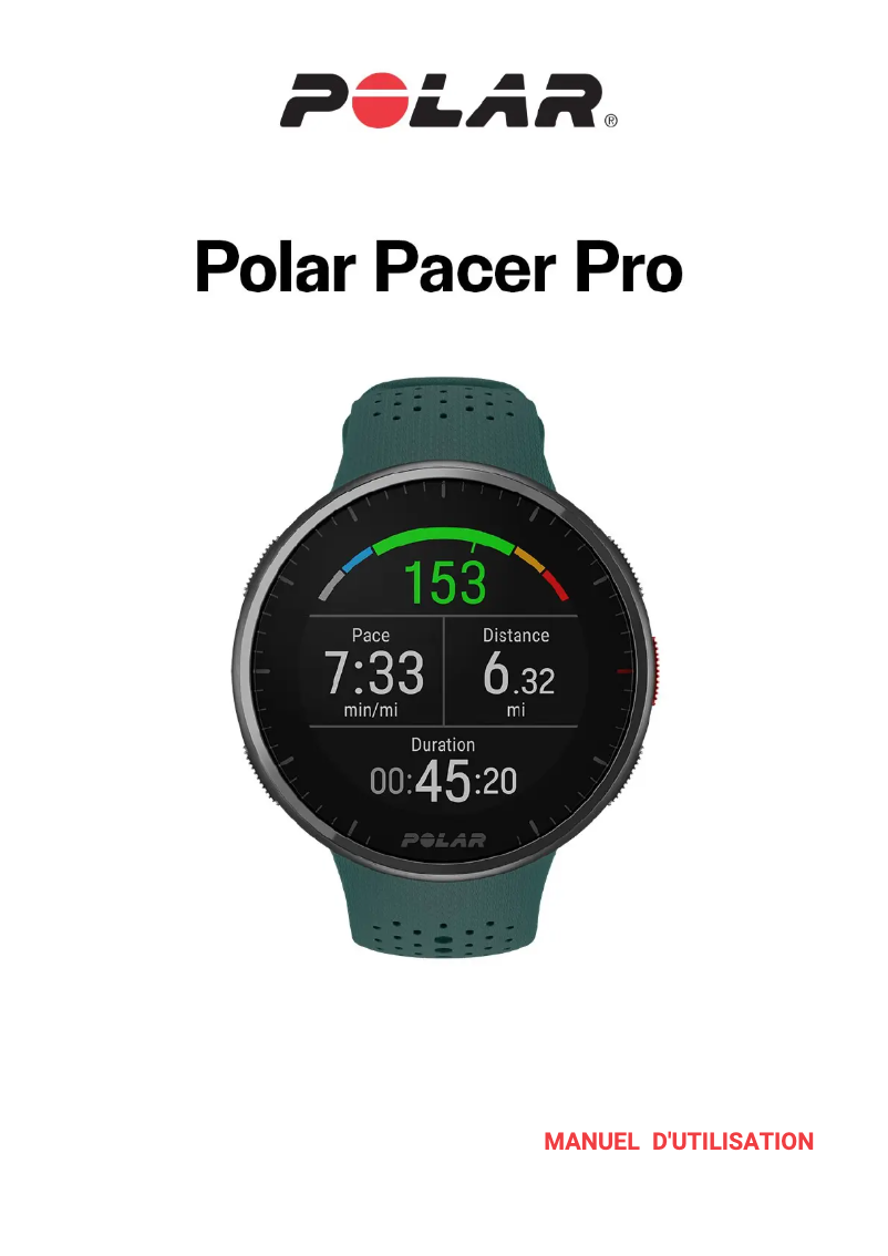 Page 1 de la notice Manuel utilisateur Polar Pacer Pro