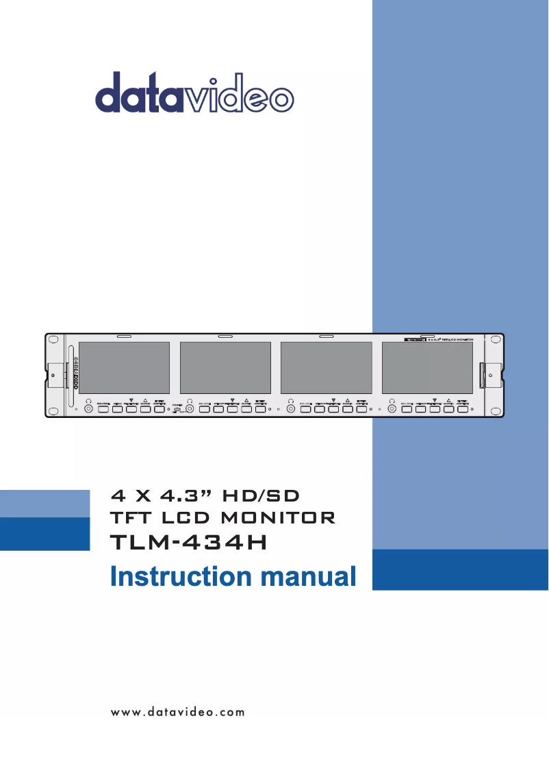 Page 1 de la notice Manuel utilisateur DataVideo TLM-434H