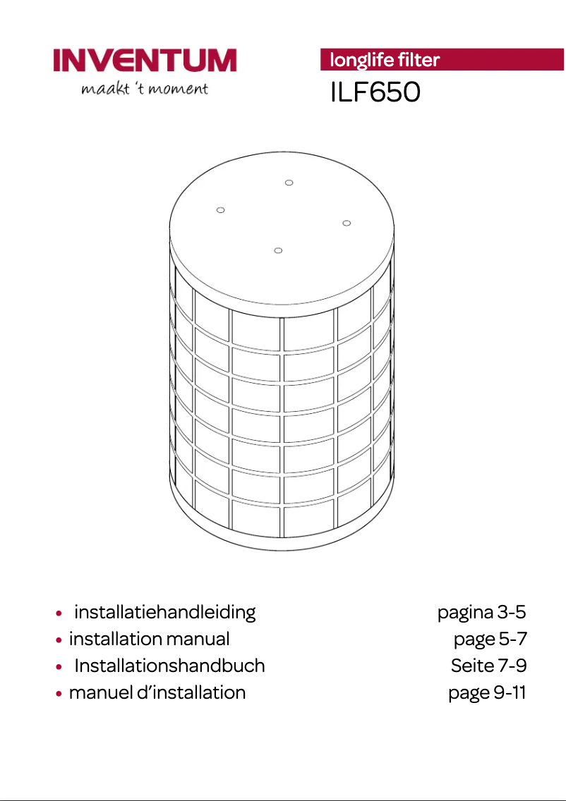Image de la première page du manuel de l'appareil ILF650