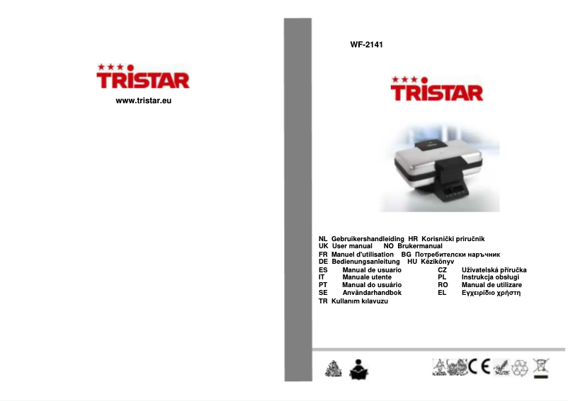 Page 1 de la notice Manuel utilisateur TriStar WF-2141