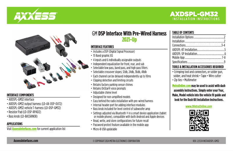 Page 1 de la notice Manuel utilisateur AXESS AXDSPL-GM32