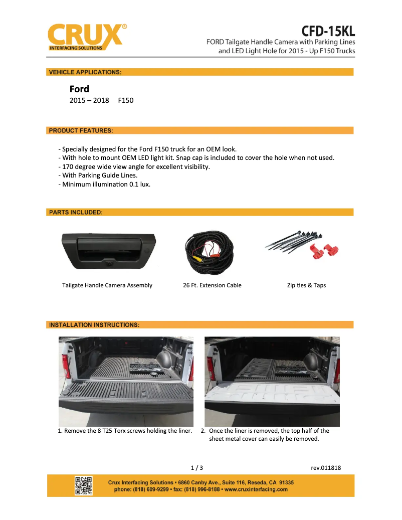 Página 1 del manual Manual de usuario CRUX CFD-15KL