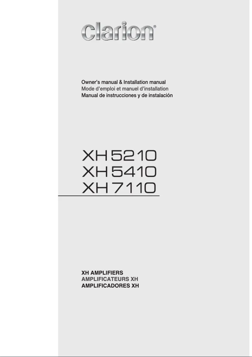 Página 1 del manual Manual de usuario Clarion XH5210