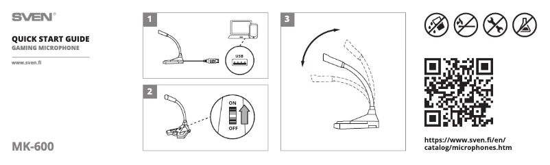 Page 1 of the manual Quick Start Guide Sven MK-600