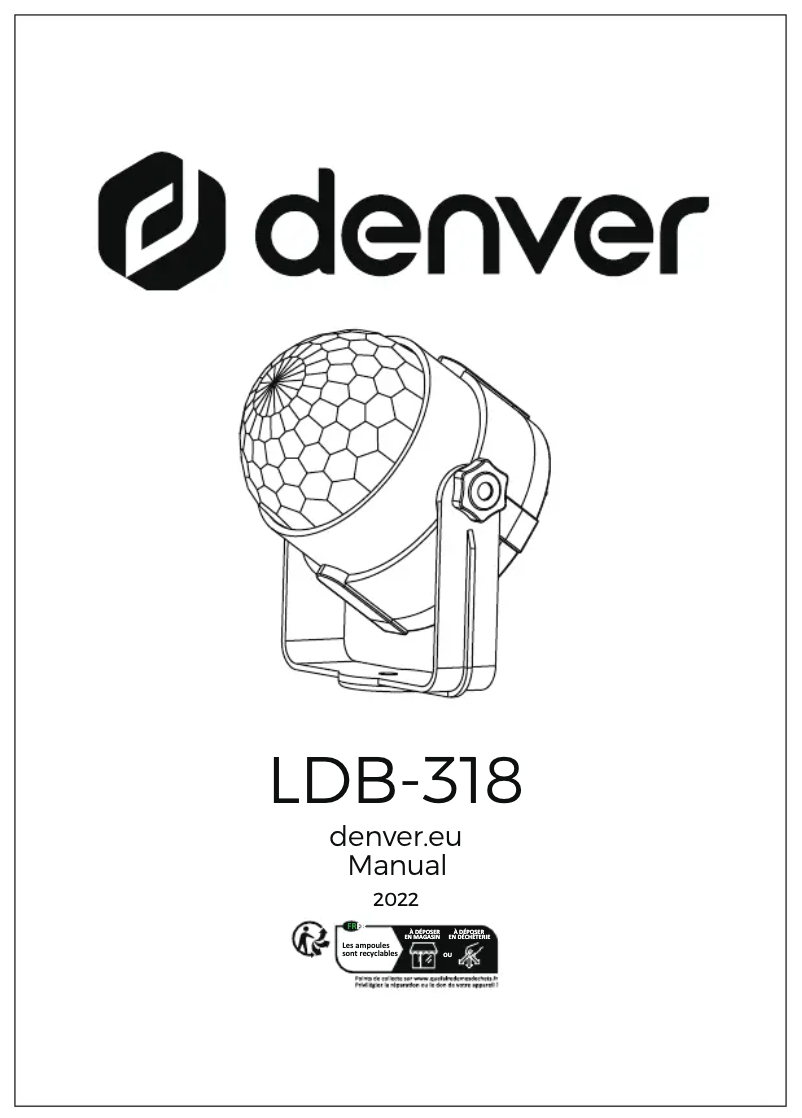 Page n°1 - Manuel utilisateur Denver LDB-318