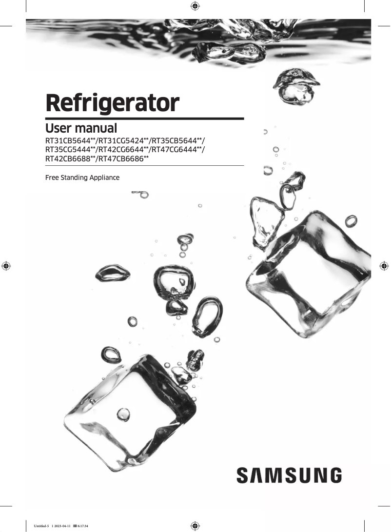 Image de la première page du manuel de l'appareil RT31CG5424S9SS