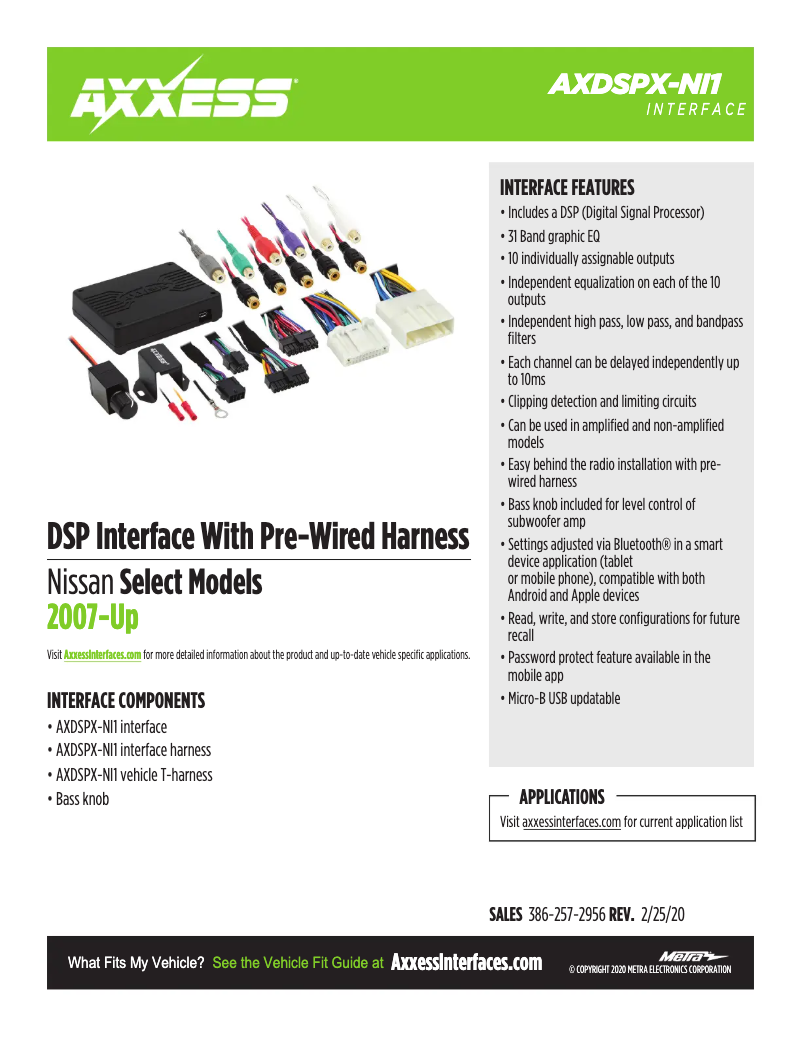 Página 1 del manual Ficha técnica AXESS AXDSPX-NI1