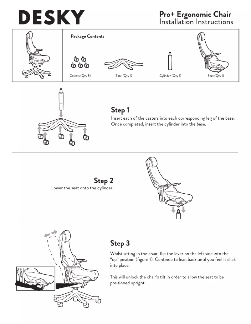 Page n°1 - Manuel utilisateur Desky Pro+