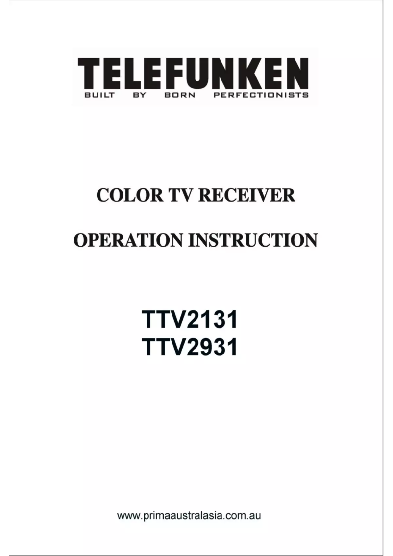 Page n°1 - Manuel utilisateur Telefunken TTV 2931