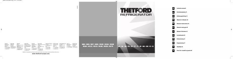 Page n°1 - Manuel utilisateur Thetford N80 Piezo Deluxe