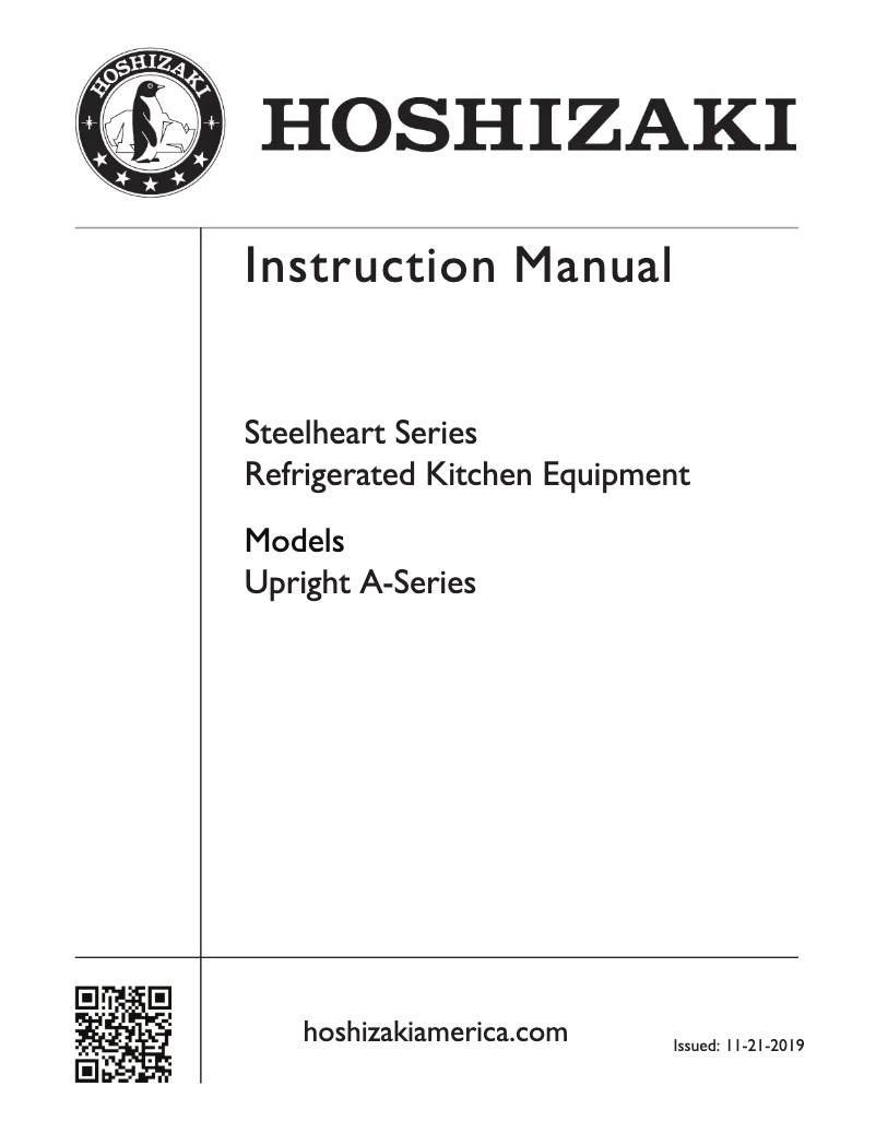 Page 1 de la notice Manuel utilisateur Hoshizaki F1A-HS