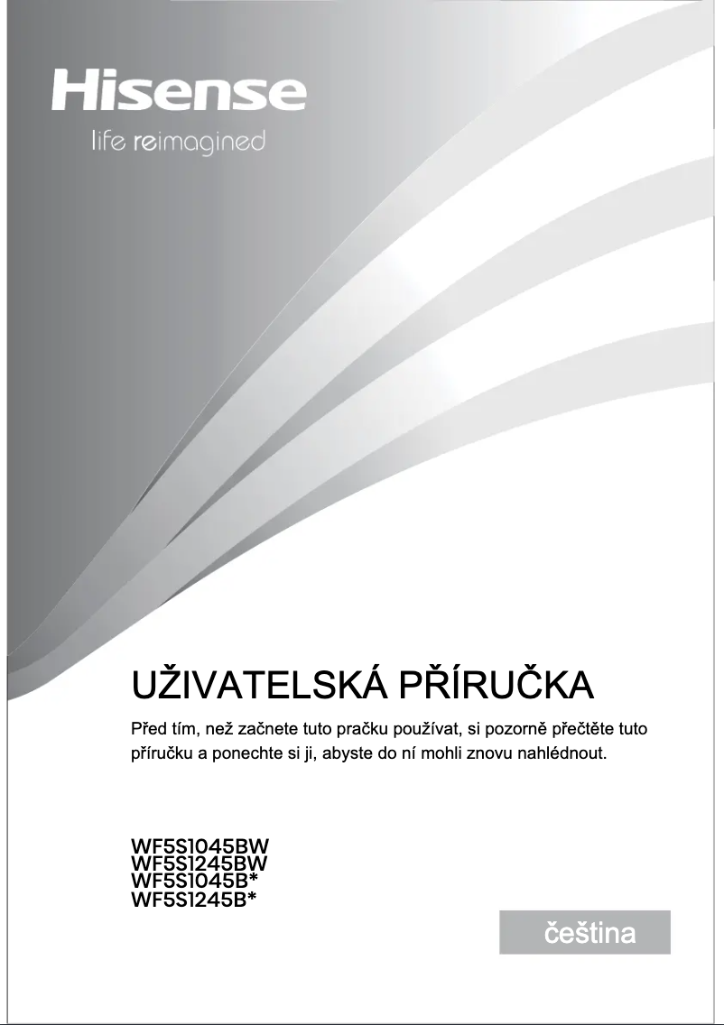 Page 1 de la notice Guide d'installation Hisense WF5S1045BB