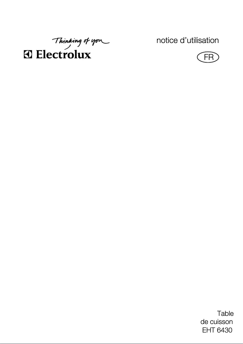 Image de la première page du manuel de l'appareil EHT6430X