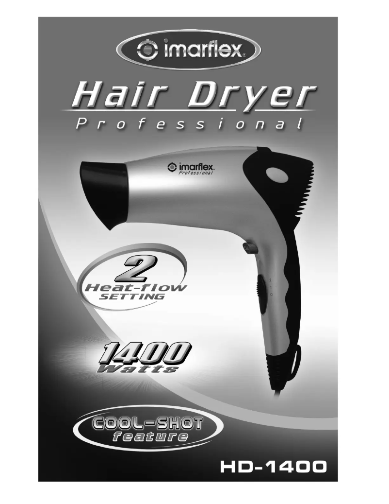 Page 1 de la notice Manuel utilisateur Imarflex HD-1400