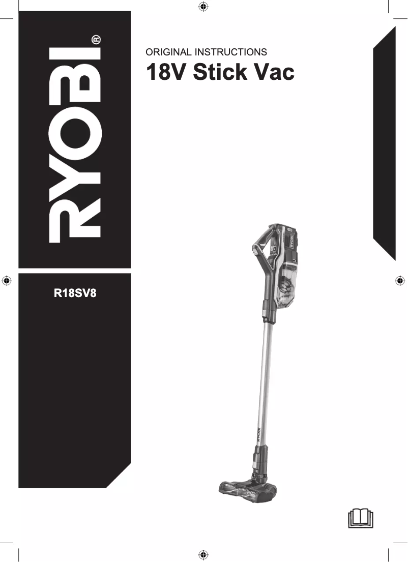 Page 1 de la notice Manuel utilisateur RYOBI R18SV8