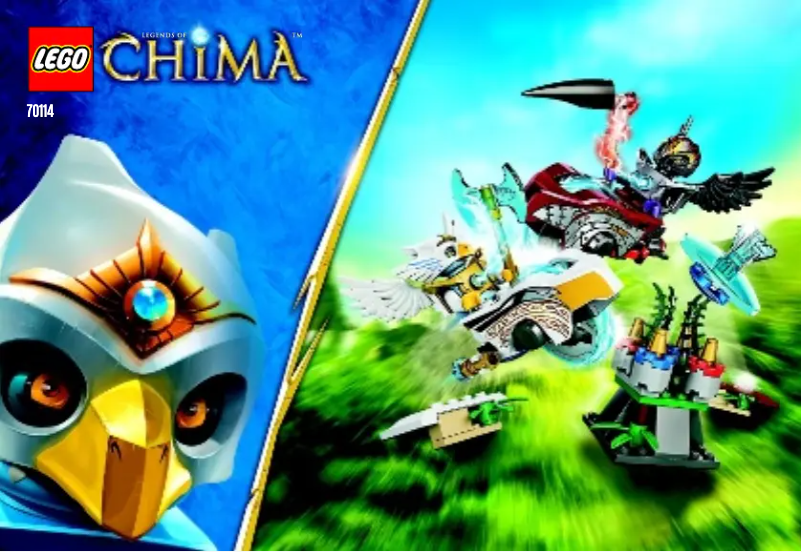 Page 1 de la notice Consignes visuelles Lego Chima 70114