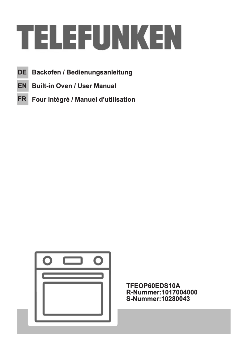 Page n°1 - Manuel utilisateur Telefunken TFEOP60EDS10A